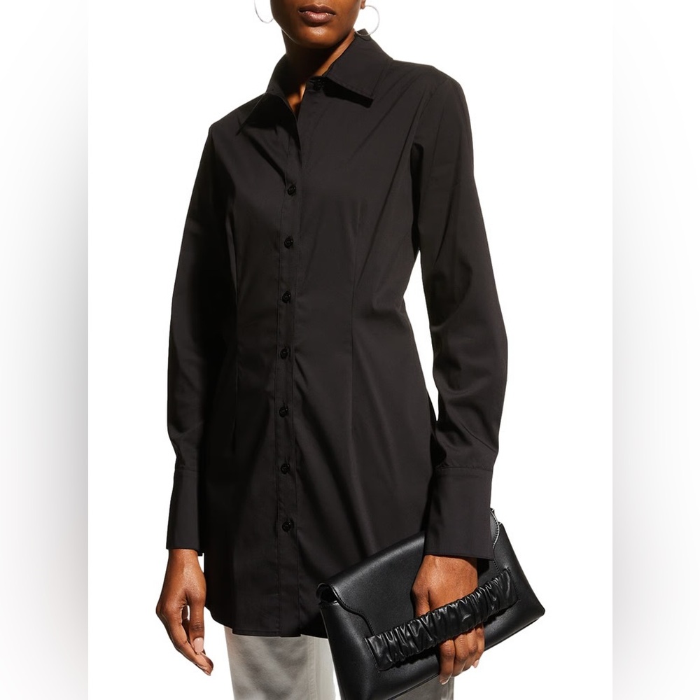 Finley Black Kaylynn Easy Button Front Tunic Shirt‎